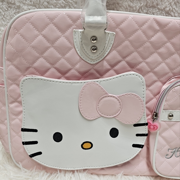 Hello Kitty Sanrio Travel Bag Hand Carry Luggage Cute Gym Bag Kawaii Y2K Pink - Picture 2 of 10
